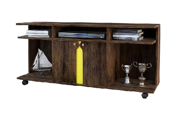 Rack Bancada Para TV até 55 Com Rodízios 2 Portas JB 5091 Canela Amarelo - JB Bechara é boa?