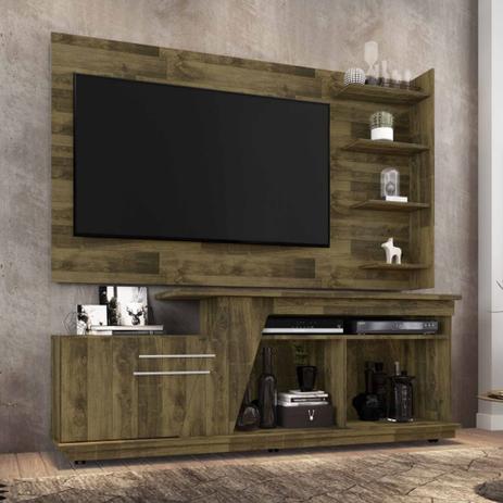 Rack Caribean e Painel Chicago - Amadeirado - Rv móveis Menor preço em Rack Caribean e Painel Chicago - Amadeirado - Rv móveis