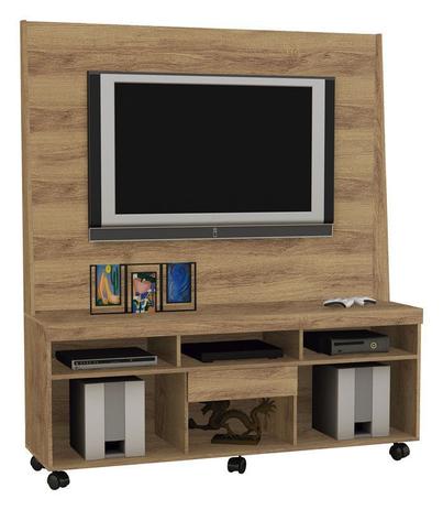 Rack com Painel Gallardo Canelato - Trinobél Móveis - Trinobel Móveis Menor preço em Rack com Painel Gallardo Canelato - Trinobél Móveis - Trinobel Móveis