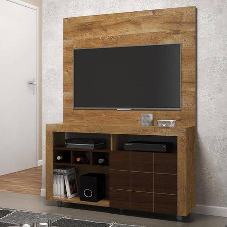 Rack com Painel para TV 42” e adega América Dorale Brilho/Conhaque Brilho- DJ Móveis Menor preço em Rack com Painel para TV 42” e adega América Dorale Brilho/Conhaque Brilho- DJ Móveis