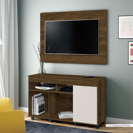 Rack com Painel para TV até 40 Polegadas 1 Porta Vision EDN Móveis Nogal Rústico/Off White é boa?