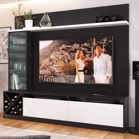 Rack com Painel para TV até 50 Polegadas com Adega e Cristaleira Sorrento Quiditá Preto/Branco é boa?