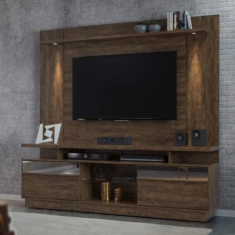 Rack com Painel para TV até 60 Polegadas Fortaleza Linea Brasil Cacau Menor preço em Rack com Painel para TV até 60 Polegadas Fortaleza Linea Brasil Cacau