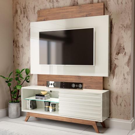 Rack Com Painel Para Tv Até 65 Polegadas 100% Mdf Tb151 Off White/nobre - Dalla Costa é ruim? Rack Com Painel Para Tv Até 65 Polegadas 100% Mdf Tb151 Off White/nobre - Dalla Costa é boa?