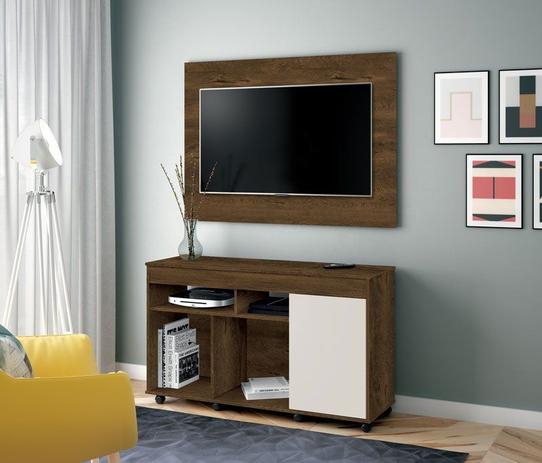 Rack com Painel para TV Vision Nogal/Off White - EDN Móveis é boa?
