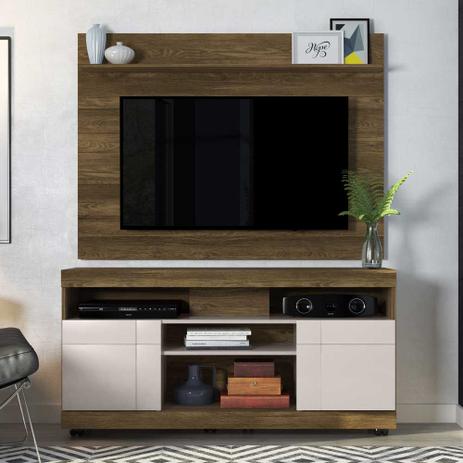 Rack Com Painel Yara/Maia Até 47” Canela Rústico/Off White - Colibri móveis Menor preço em Rack Com Painel Yara/Maia Até 47” Canela Rústico/Off White - Colibri móveis