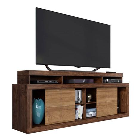 Rack Davilla P/ Tv Até 70” C/ 2 Portas Havana / Buriti - Caemmun Menor preço em Rack Davilla P/ Tv Até 70” C/ 2 Portas Havana / Buriti - Caemmun