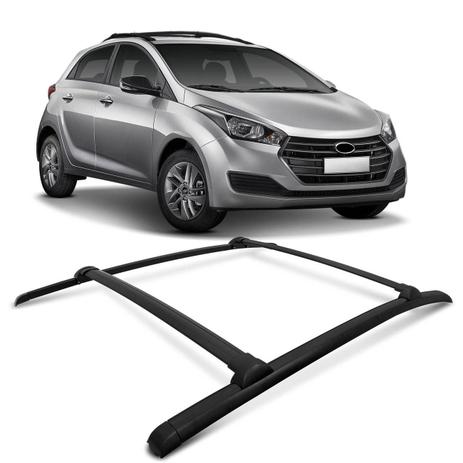 Rack de Teto Bagageiro HB20 Hatch 2012 a 2019 Preto Suporta 45KG Projecar Menor preço em Rack de Teto Bagageiro HB20 Hatch 2012 a 2019 Preto Suporta 45KG Projecar