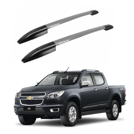 Rack de Teto Longarina Chevrolet S10 2012 a 2015 Cabine Dupla Furação Original Prata Projecar Carga 45Kg Menor preço em Rack de Teto Longarina Chevrolet S10 2012 a 2015 Cabine Dupla Furação Original Prata Projecar Carga 45Kg