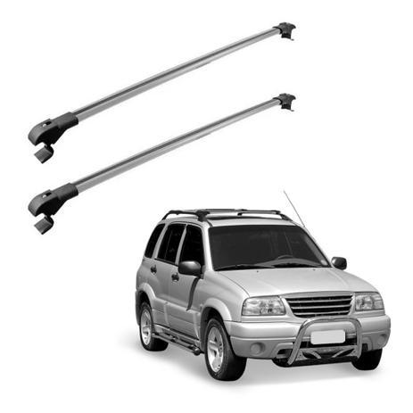 Rack de Teto Travessa Chevrolet Tracker 2001 a 2009 Prata Projecar Carga 45Kg Menor preço em Rack de Teto Travessa Chevrolet Tracker 2001 a 2009 Prata Projecar Carga 45Kg