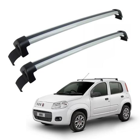 Rack de Teto Travessa Fiat Uno 4 Portas 2010 a 2019 Furação Original Prata Projecar Carga 45Kg Menor preço em Rack de Teto Travessa Fiat Uno 4 Portas 2010 a 2019 Furação Original Prata Projecar Carga 45Kg