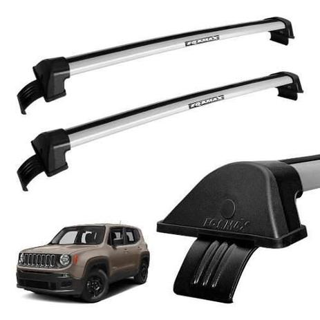 Rack de Teto Travessa Prata New Wave Eqmax Jeep Renegade Menor preço em Rack de Teto Travessa Prata New Wave Eqmax Jeep Renegade