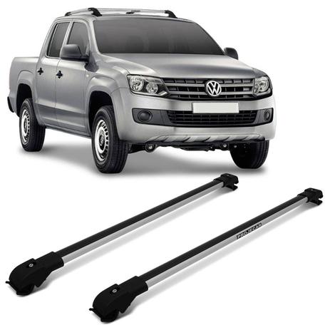 Menor preço em Rack De Teto Travessa Slim Amarok 2010 A 2019 Prata Suporta 45KG Projecar