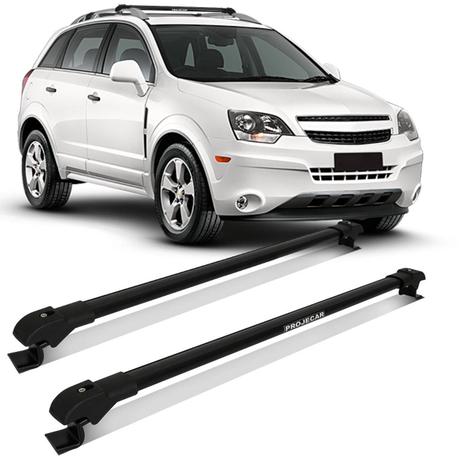 Rack De Teto Travessa Slim Captiva 2008 A 2017 Preto Suporta 45KG Projecar Menor preço em Rack De Teto Travessa Slim Captiva 2008 A 2017 Preto Suporta 45KG Projecar