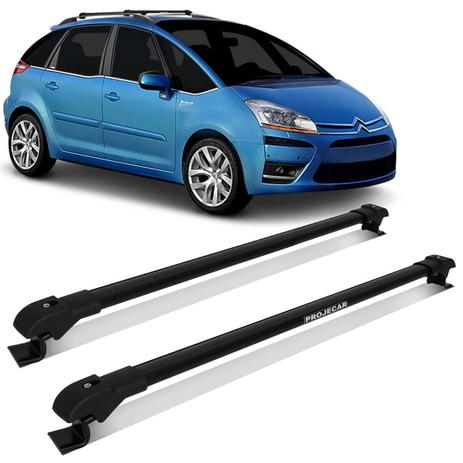 Rack De Teto Travessa Slim Citroen Grand C4 Picasso 2007 A 2014 Preto Suporta 45KG Projecar Menor preço em Rack De Teto Travessa Slim Citroen Grand C4 Picasso 2007 A 2014 Preto Suporta 45KG Projecar