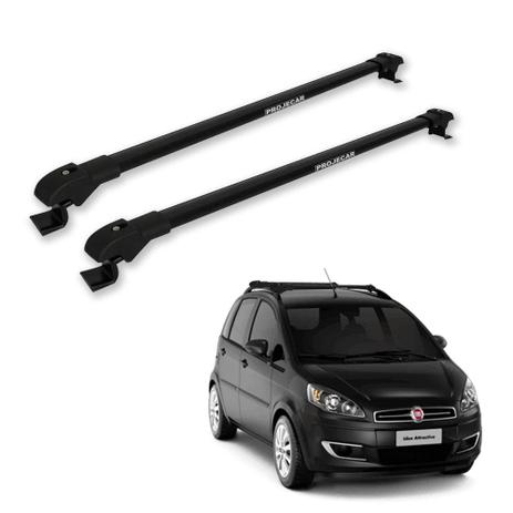 Rack de Teto Travessa Slim Fiat Idea 2005 a 2016 Preta Projecar Carga 45Kg Menor preço em Rack de Teto Travessa Slim Fiat Idea 2005 a 2016 Preta Projecar Carga 45Kg