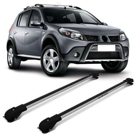 Rack de Teto Travessa Slim Sandero Stepway 2007 a 2019 Prata Suporta 45KG Projecar Menor preço em Rack de Teto Travessa Slim Sandero Stepway 2007 a 2019 Prata Suporta 45KG Projecar