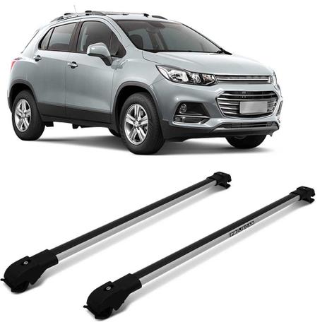 Rack de Teto Travessa Slim Tracker 2017 a 2019 Prata Suporta 45KG Projecar Menor preço em Rack de Teto Travessa Slim Tracker 2017 a 2019 Prata Suporta 45KG Projecar