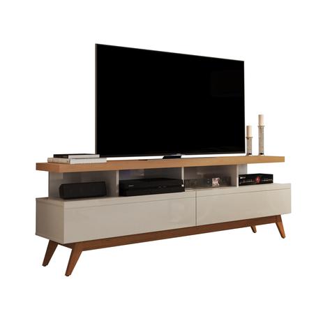 Rack Germai Vivare Wood 1.6 Off White/Nature TV 65 Polegadas - Móveis Germai Menor preço em Rack Germai Vivare Wood 1.6 Off White/Nature TV 65 Polegadas - Móveis Germai
