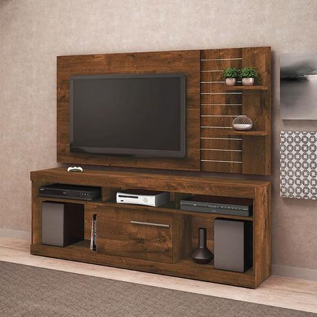 Rack Havana C/ Painel Para TV de até 47” Dante Malbec DJ Móveis Menor preço em Rack Havana C/ Painel Para TV de até 47” Dante Malbec DJ Móveis