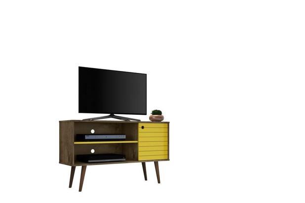 Rack Jade Vintage Retro Madeira Rustico e Amarelo - Móveis bechara Menor preço em Rack Jade Vintage Retro Madeira Rustico e Amarelo - Móveis bechara