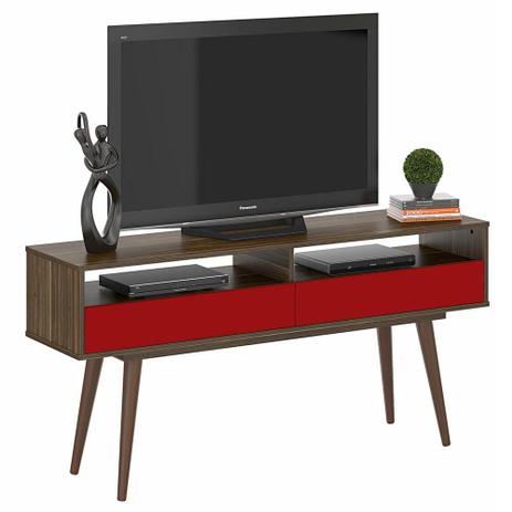 Rack Lumi Classic 140 cm Affara e Vermelho - Plata moveis é boa?