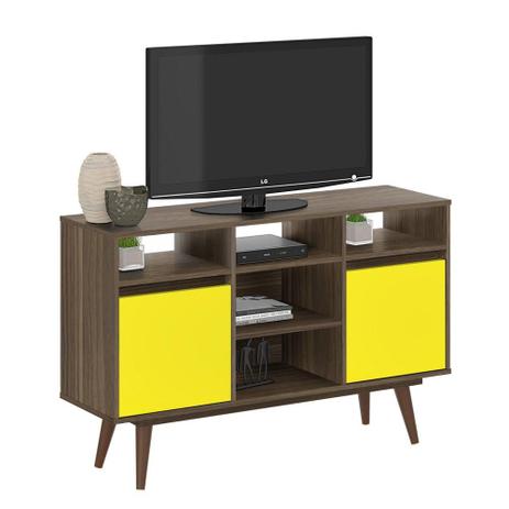 Rack Luna Classic 120 cm Affara e Amarelo - Plata moveis é boa?