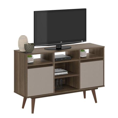 Rack Luna Classic 120 cm Affara e Suede - Plata moveis Menor preço em Rack Luna Classic 120 cm Affara e Suede - Plata moveis