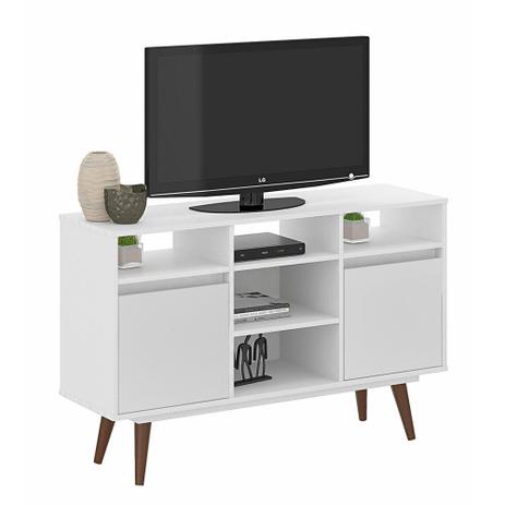 Rack Luna Classic 120 cm Branco - Plata moveis Menor preço em Rack Luna Classic 120 cm Branco - Plata moveis