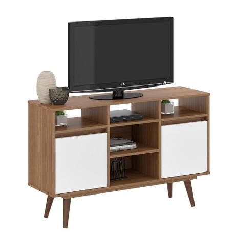 Rack Luna Classic 120 cm Montana e Branco - Plata moveis é boa?