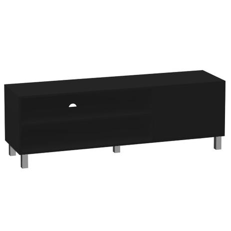 Rack Modern Em MDP Pé Fixo 50x150x40Cm Preto - Peglev Menor preço em Rack Modern Em MDP Pé Fixo 50x150x40Cm Preto - Peglev