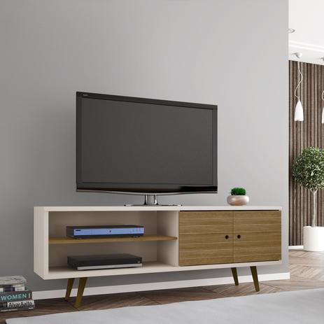 Rack Móveis Bechara Onix TV Até 60 Pol 2 Portas Off-White/Cinamomo Menor preço em Rack Móveis Bechara Onix TV Até 60 Pol 2 Portas Off-White/Cinamomo