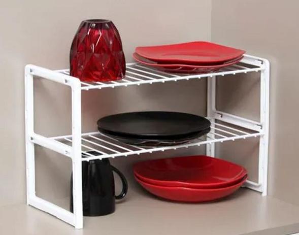 Rack Multiuso 2 Andares Organizador De Objetos Cozinha Metaltru Branco Menor preço em Rack Multiuso 2 Andares Organizador De Objetos Cozinha Metaltru Branco