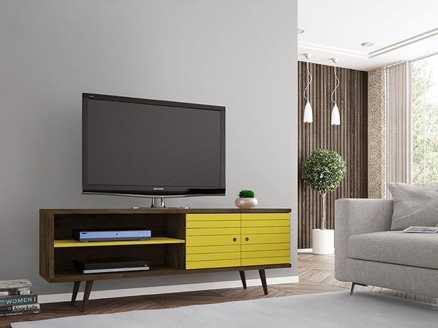 Rack Onix p/ Tv até 60 pol Madeira com Amarelo - Moveis bechara é ruim? Rack Onix p/ Tv até 60 pol Madeira com Amarelo - Moveis bechara é boa?