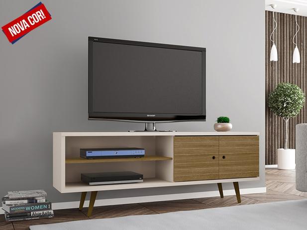 Rack Onix p/ Tv até 60 pol Offwhite - Moveis bechara Menor preço em Rack Onix p/ Tv até 60 pol Offwhite - Moveis bechara