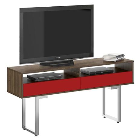 Rack Otto Classic 140 cm Affara e Vermelho - Plata moveis Menor preço em Rack Otto Classic 140 cm Affara e Vermelho - Plata moveis