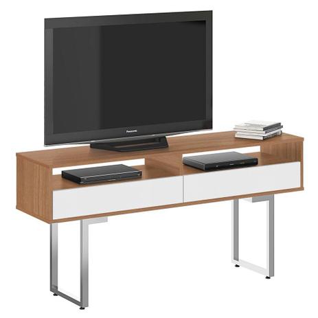 Rack Otto Classic 140 cm Montana e Branco - Plata moveis Menor preço em Rack Otto Classic 140 cm Montana e Branco - Plata moveis