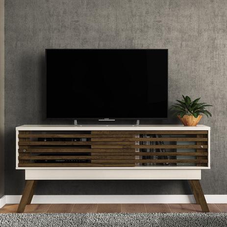 Rack p/ TV 65” Madetec Frizz 1.5 Off White/Savana Menor preço em Rack p/ TV 65” Madetec Frizz 1.5 Off White/Savana
