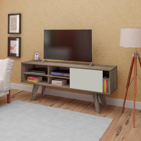 Rack p/ TV Artely Vip Canela/Off White/Canela - Artely moveis Menor preço em Rack p/ TV Artely Vip Canela/Off White/Canela - Artely moveis