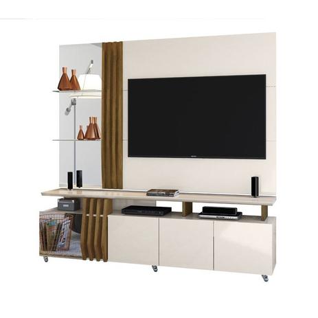 Rack Painel Donna Para TV 55 Polegadas 100 MDF Off White Demolição DJ Móveis Menor preço em Rack Painel Donna Para TV 55 Polegadas 100 MDF Off White Demolição DJ Móveis