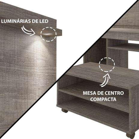 Rack Painel e Mesa de Centro Artely System Canela - Artely moveis Menor preço em Rack Painel e Mesa de Centro Artely System Canela - Artely moveis