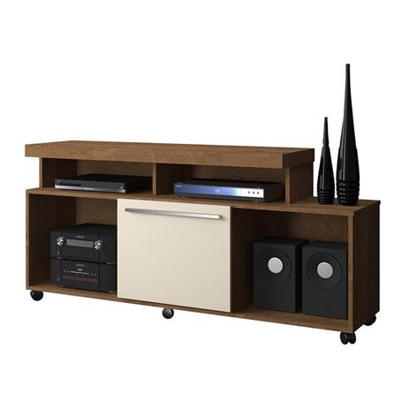 Rack Para Sala Quebec Nature Off White Mobler Menor preço em Rack Para Sala Quebec Nature Off White Mobler