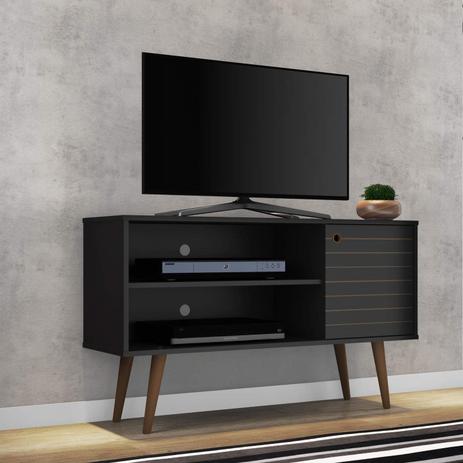 Rack para TV até 42 Polegadas 1 Porta Retrô Jade Móveis Bechara 165 Preto Menor preço em Rack para TV até 42 Polegadas 1 Porta Retrô Jade Móveis Bechara 165 Preto