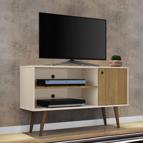 Rack para TV até 42 Polegadas 1 Porta Retrô Jade Móveis Bechara Off White/Cinamomo Off White/Cinamomo Menor preço em Rack para TV até 42 Polegadas 1 Porta Retrô Jade Móveis Bechara Off White/Cinamomo Off White/Cinamomo