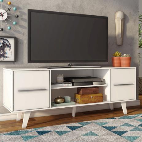 Rack para TV até 55 Polegadas Madesa Copenhagen - Branco Menor preço em Rack para TV até 55 Polegadas Madesa Copenhagen - Branco