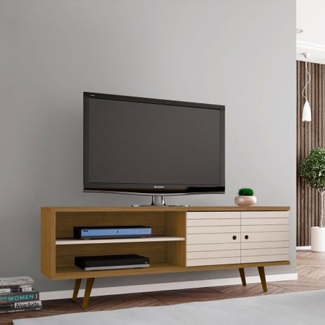 Rack para TV até 60 Polegadas Onix Cinamomo e Off-White - Móveis bechara é boa?