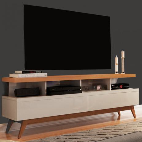 Rack Para TV até 60 Polegadas Vivare Móveis Germai Off White/Freijó - Móveis  Germai é boa?