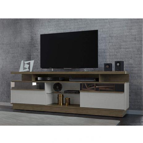 Rack para TV até 65 Polegadas Recife Linea Brasil Avelã/Branco Off White Menor preço em Rack para TV até 65 Polegadas Recife Linea Brasil Avelã/Branco Off White