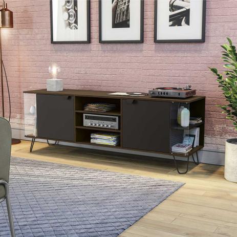 RACK PARA TV ATé 72” 2 PORTAS COM VIDRO PO044 JACARANDá/PRETO FOSCO - KAPPESBERG - Kappesberg crome é boa?