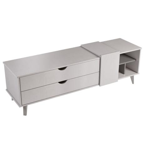 Rack para TV Ipanema 1,50m 1 Porta 2 Gavetas Falkk Cinza/Titanio Menor preço em Rack para TV Ipanema 1,50m 1 Porta 2 Gavetas Falkk Cinza/Titanio